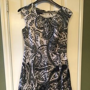 INC Black White Dress Sleeveless